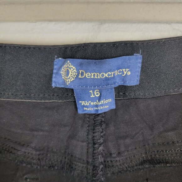 Democracy Ab Solution Women's Size 10 Jeans Black Raw Stacked Hem - Picture 7 of 8